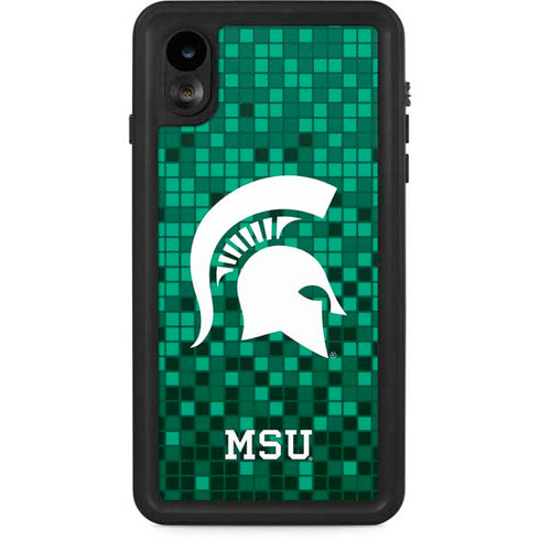 Michigan State University Spartans Digital Pixels iPhone Cases